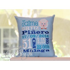 Sheep - Birth Announcement Pillow